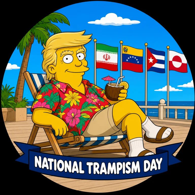 National Trampism Day mascot logo