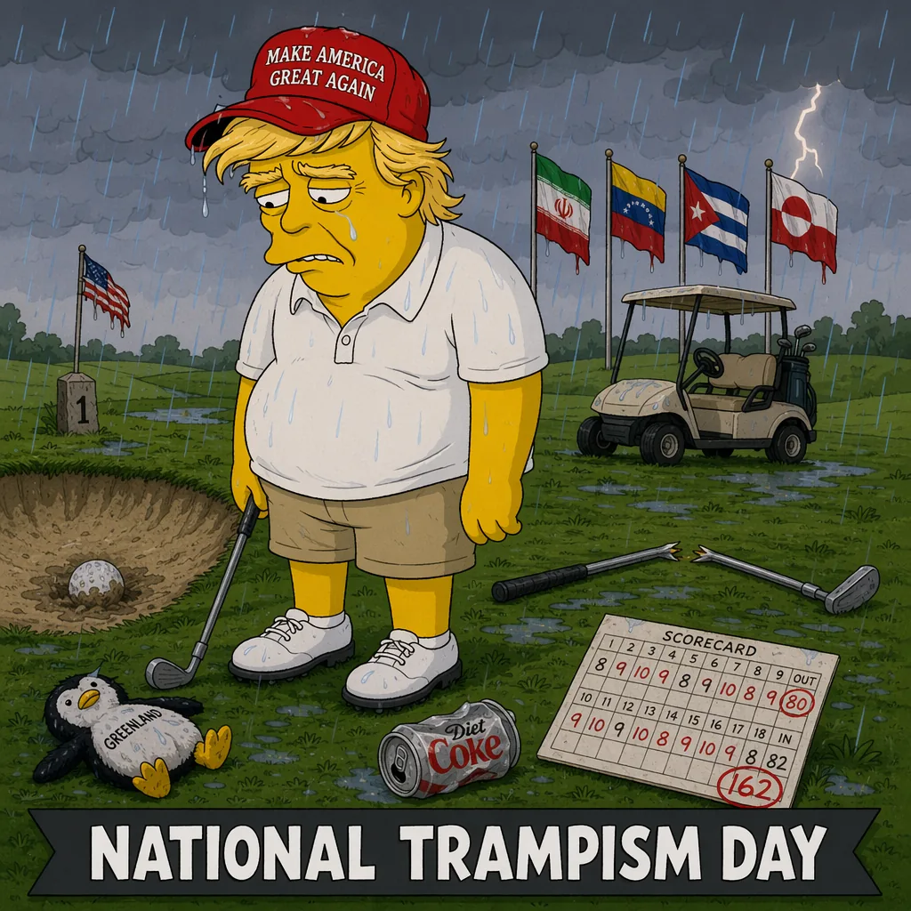 Comic frame 02 of National Trampism Day story
