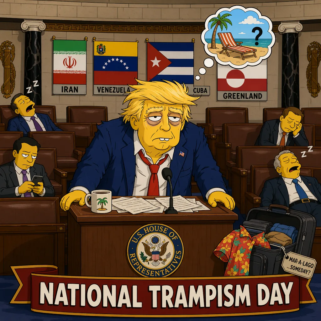 Comic frame 01 of National Trampism Day story